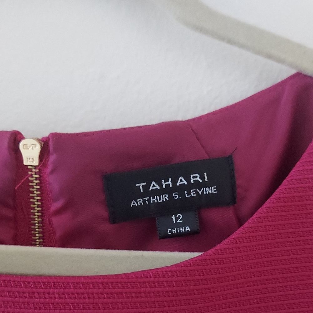 Tahari Fuchsia Sleeveless Dress - Picture 2 of 8